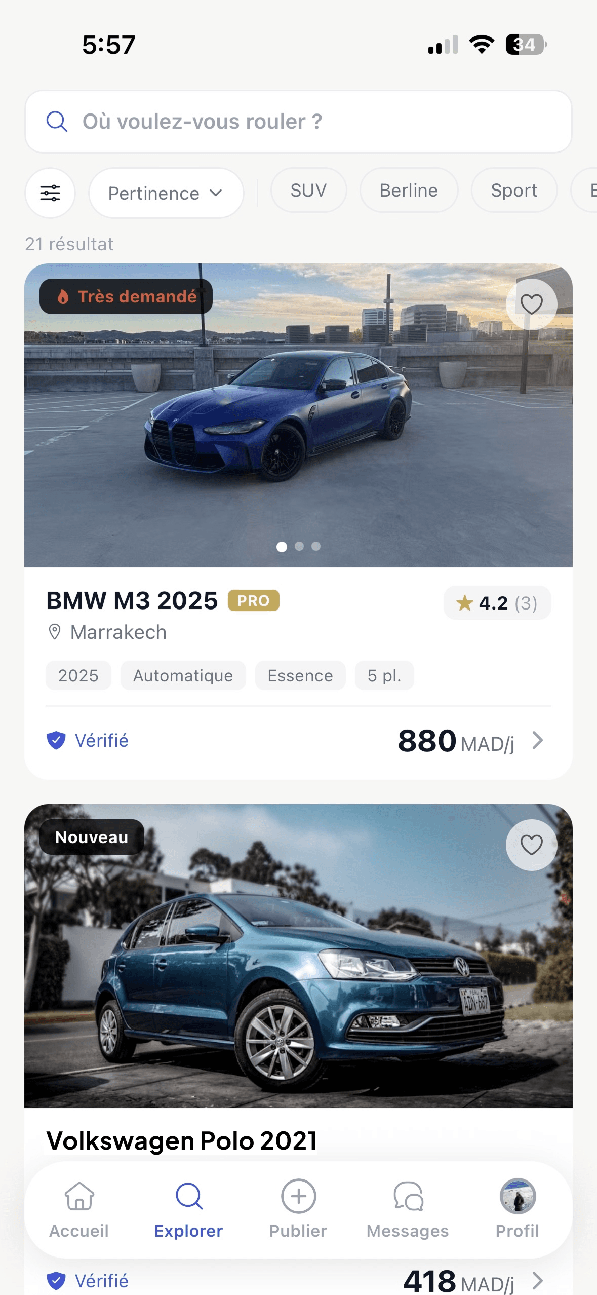 Explorez les véhicules